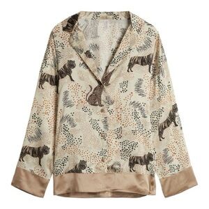 INTIMISSIMI Tiger Night Satin Blouse